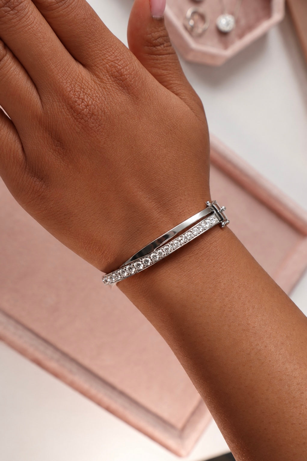 Asymmetrical Diamond Cuff